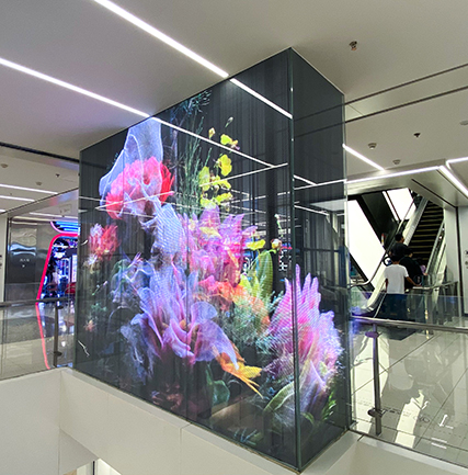 北京五道口購物廣場LED透明屏項(xiàng)目